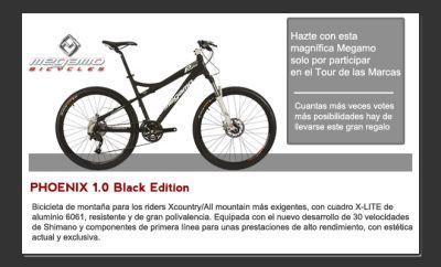 Gran Sorteo Megamo Phoenix Black Edition